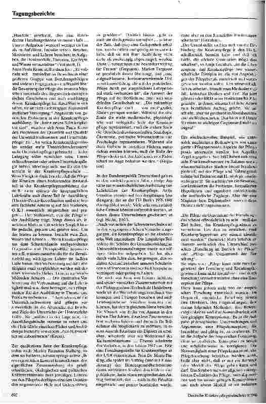 Vorschauseite 3: Schwesternschule Heidelberg - Modell seit 35 Jahren Fortbildungstagung zum 35jährigen Bestehen am 29.04.1988 in Heidelberg