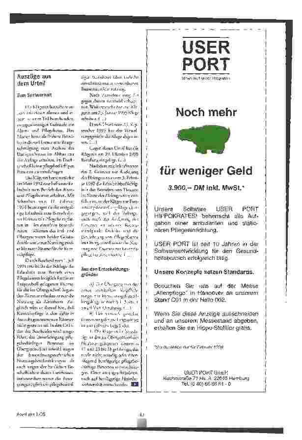 Vorschauseite 2: Das Urteil Heimmindestbauverordnung
