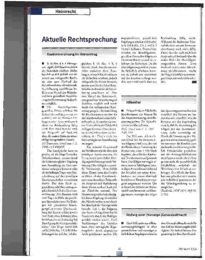 Vorschauseite 5: Das Urteil Heimmindestbauverordnung