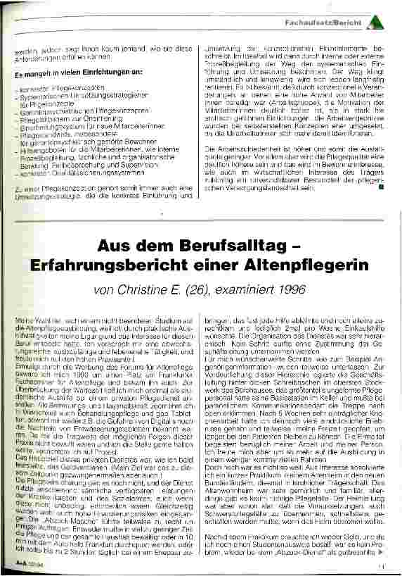Vorschauseite 2: Entwicklung von geronto-psychiatrischen Pflegekonzepten