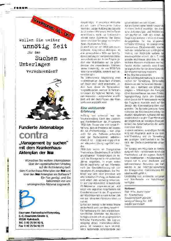 Vorschauseite 3: Symbiose aus elektronischer Datenverarbeitung und konventioneller Aktenführung