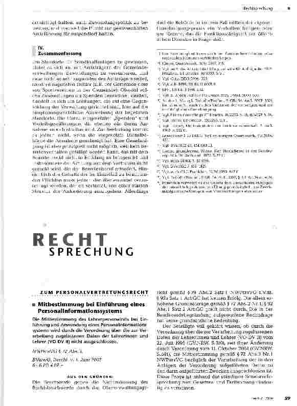 Vorschauseite 4: Spenden als Gegenleistung für Beamtenhandeln