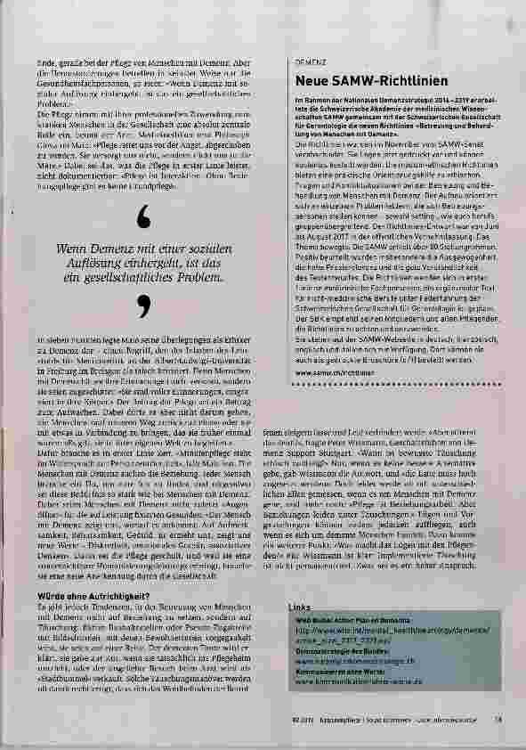 Vorschauseite 2: Personzentriert pflegen einfacher gesagt als getan