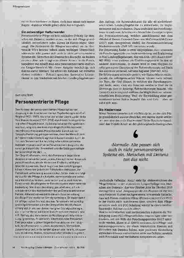 Vorschauseite 3: Personzentriert pflegen einfacher gesagt als getan