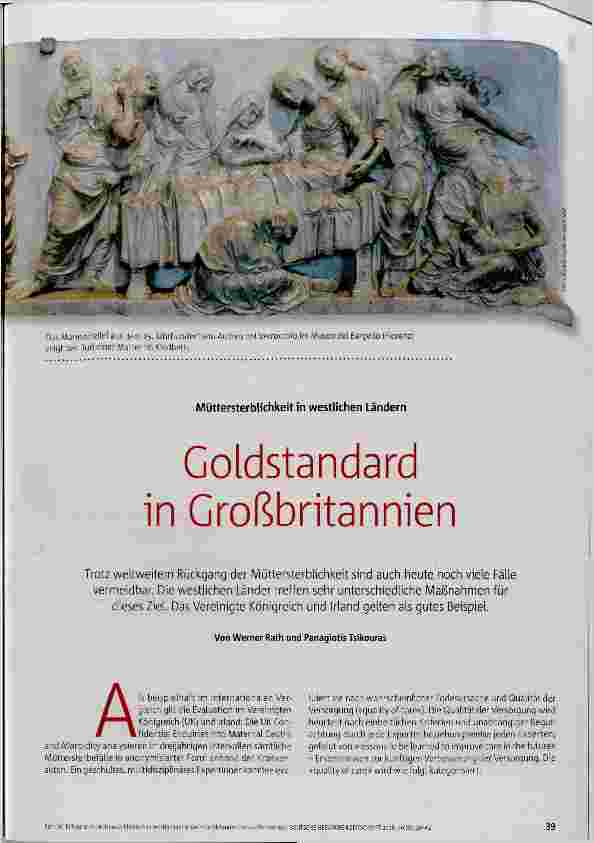 Vorschauseite 1: Goldstandard in Großbritannien