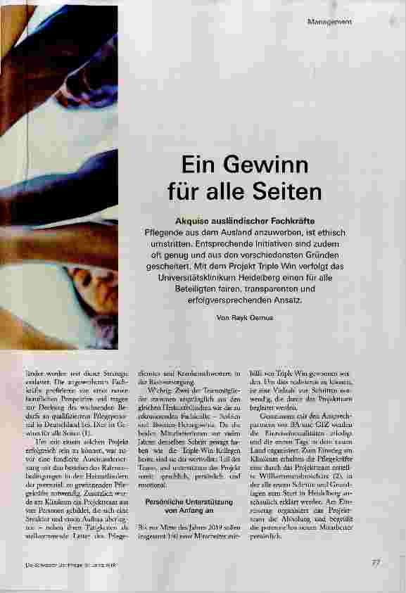 Vorschauseite 1: Ein Gewinn für alle Seiten