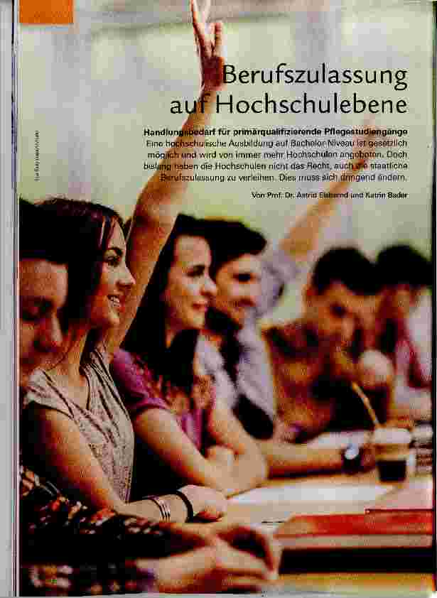 Vorschauseite 1: Berufszulassung Hochschulebene