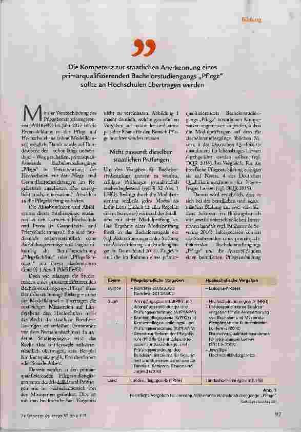 Vorschauseite 2: Berufszulassung Hochschulebene