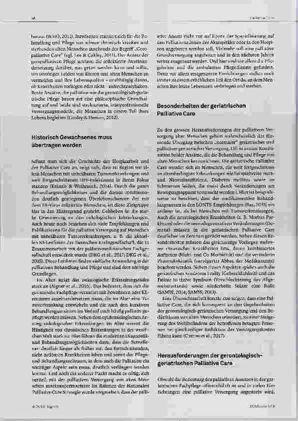 Vorschauseite 2: Palliative Care bei alten Menschen