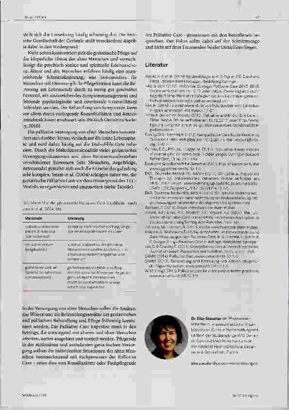 Vorschauseite 3: Palliative Care bei alten Menschen