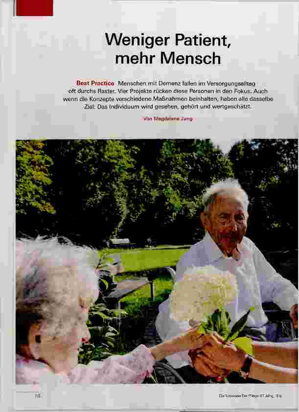 Vorschauseite 1: Weniger Patient, mehr Mensch