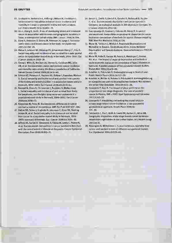 Vorschauseite 4: Sozioökonomischer Status und Krebs