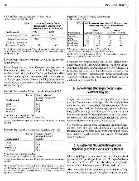 Vorschauseite 4: Aufsätze/Berichte/Stellungnahmen/Forschungsberichte Trennung und Scheidung als Gesundheitsrisiko