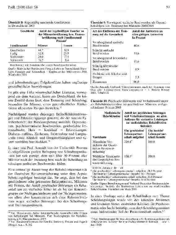 Vorschauseite 5: Aufsätze/Berichte/Stellungnahmen/Forschungsberichte Trennung und Scheidung als Gesundheitsrisiko