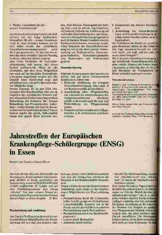 Vorschauseite 2: Countdown to 2000 2. Internationale Konferenz für Primäre Gesundheitsversorgung der WHO in London