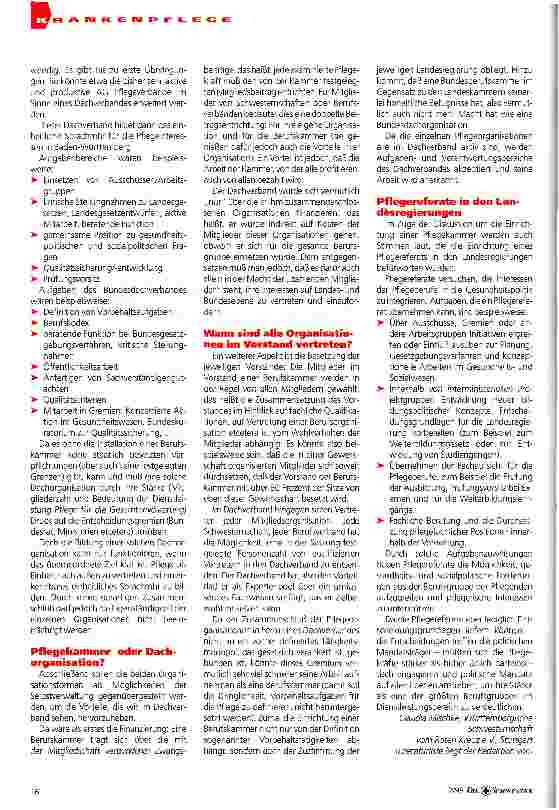 Vorschauseite 3: Pflegekammern - mehr Contra als Pro
