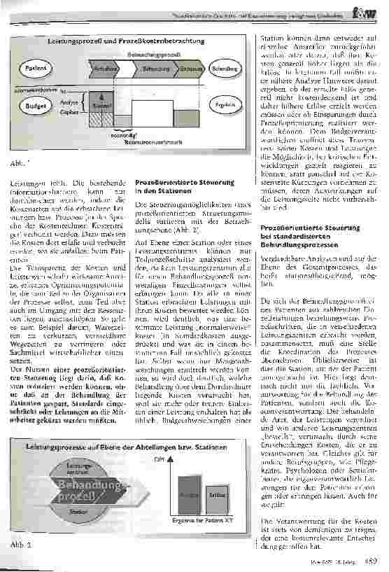Vorschauseite 2: Prozeßorientierte Qualitätsund Kostensteuerung zwingt zum Umdenken Beispiel aus der Psychiatrie, das auf alle Krankenhäuser übertragbar ist