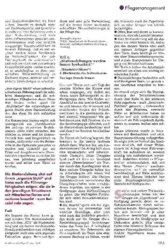 Vorschauseite 2: -Ein Kooperationsprojekt von vier Krankenhäusern, 2. Teil-