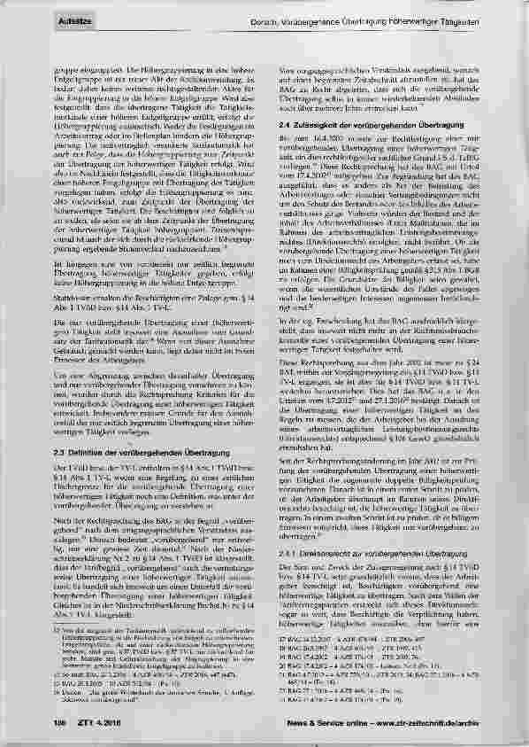 Vorschauseite 3: Vorübergehende Übertragung höherwertiger Tätigkeiten