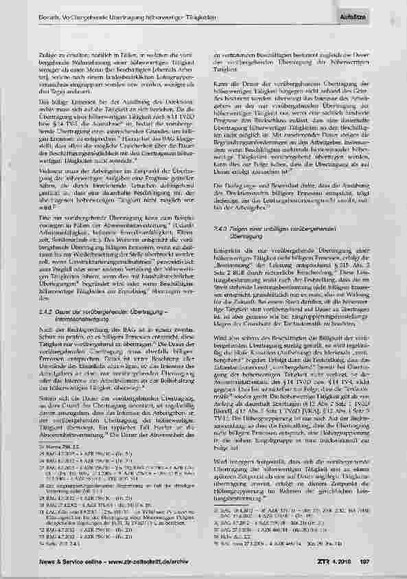 Vorschauseite 4: Vorübergehende Übertragung höherwertiger Tätigkeiten
