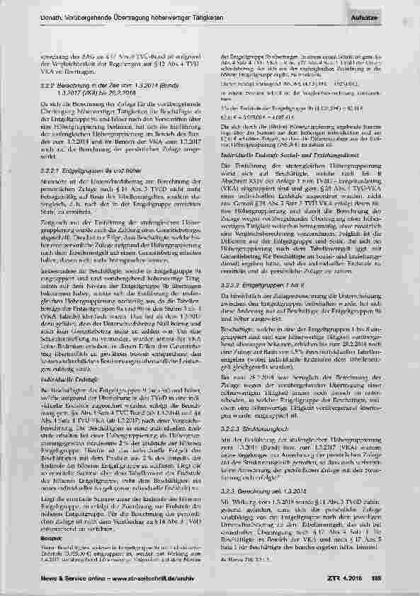 Vorschauseite 6: Vorübergehende Übertragung höherwertiger Tätigkeiten