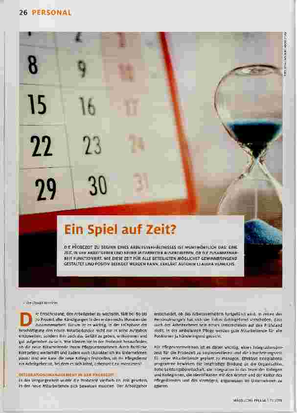 Vorschauseite 1: Ein Spiel auf Zeit?