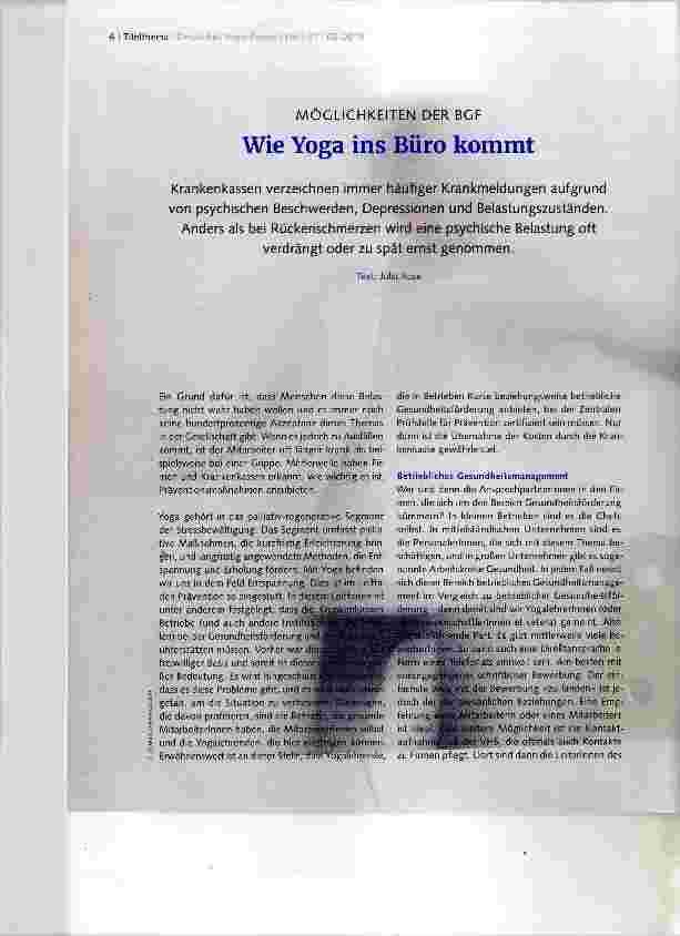 Vorschauseite 1: Wie Yoga ins Büro kommt