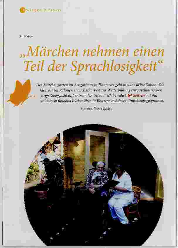 Vorschauseite 1: Märchen nehmen einen Teil der Sprachlosigkeit