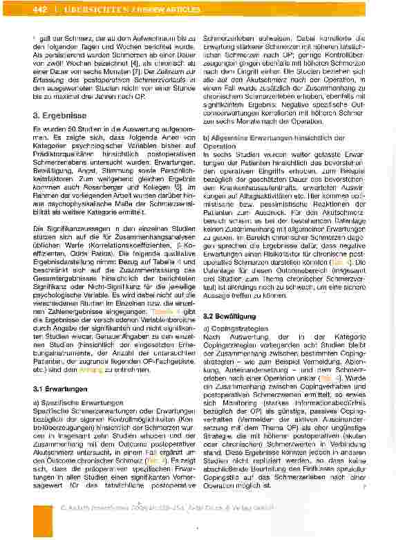 Vorschauseite 6: Die Bedeutung psychologischer Variablen für dien postoperativen Schmerzverfauf