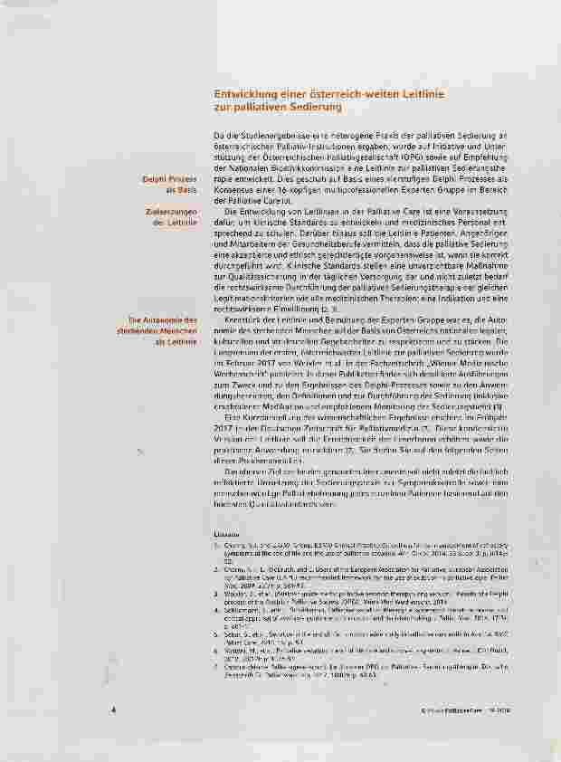 Vorschauseite 4: Die palliative Sedierung
