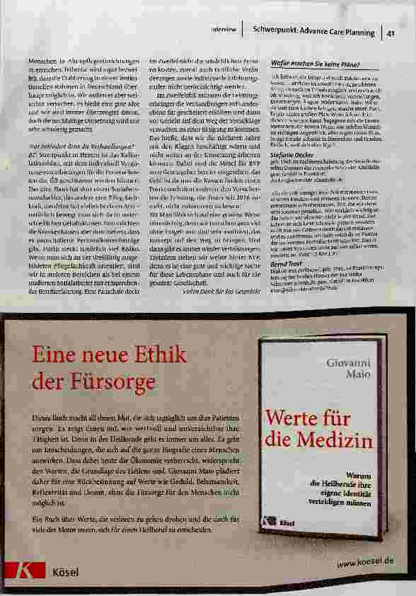 Vorschauseite 4: Für einen Kulturwandel in der Altenpflege