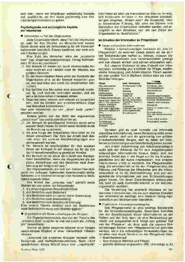 Vorschauseite 2: Information im Pflegedienst