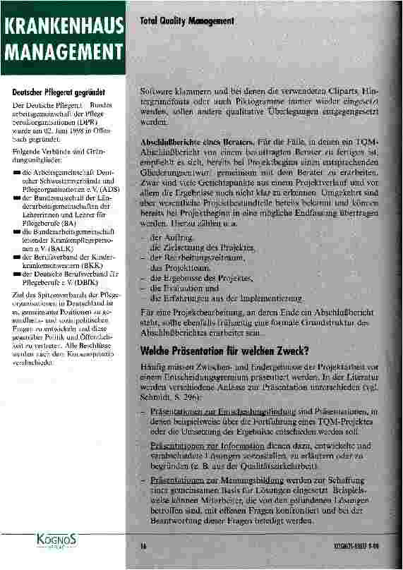 Vorschauseite 2: Professionelle TQM-Präsentationen sind wichtige Instrumente auf dem Weg zum erfolgreichen Projekt