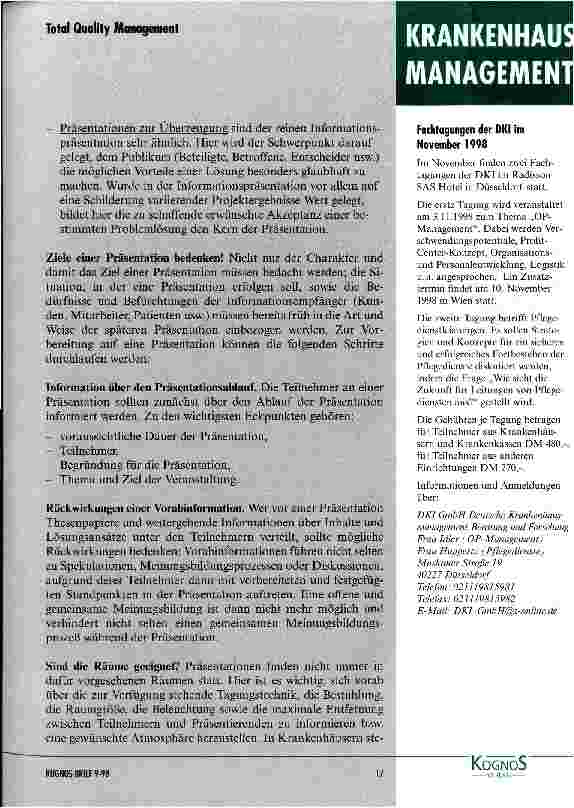 Vorschauseite 3: Professionelle TQM-Präsentationen sind wichtige Instrumente auf dem Weg zum erfolgreichen Projekt