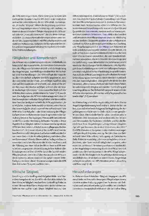Vorschauseite 3: Pflegeexpertin APN als Schlüsselrolle im Delirmanagement