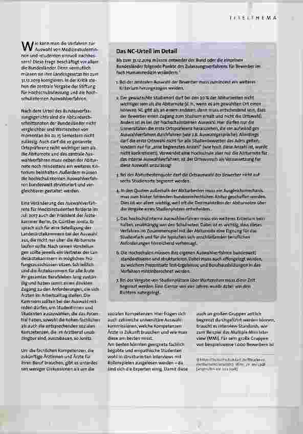 Vorschauseite 2: Wie geeignete Medizinstudierende finden?