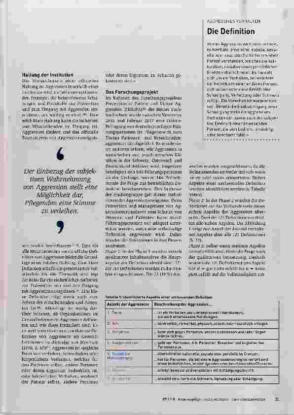 Vorschauseite 2: Klare Haltung schützt Pflegende