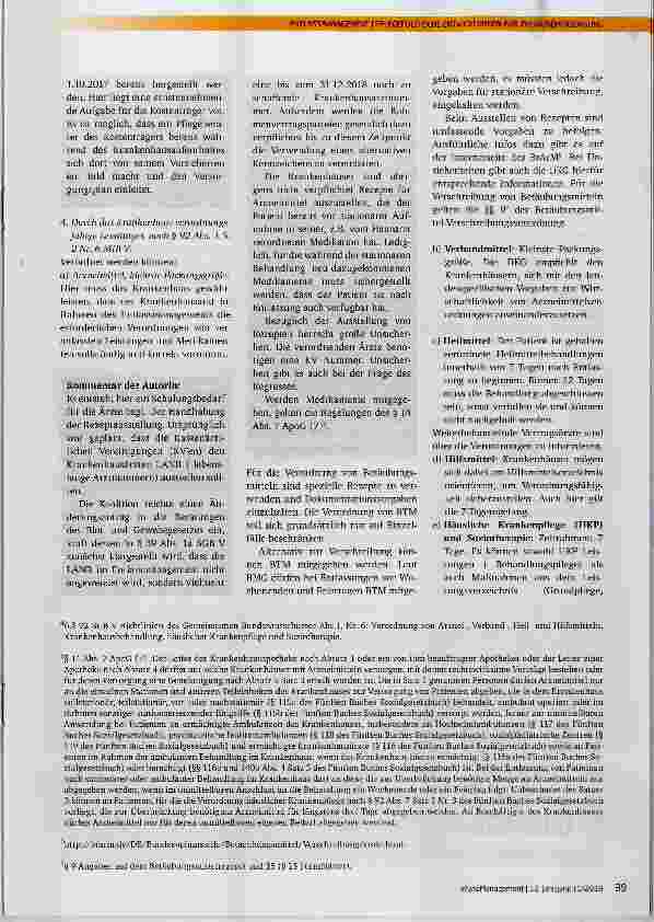 Vorschauseite 5: Aktuelle Gesetzliche Grundlagen zum Entlassmanagement nach Krankenhausbehandlung
