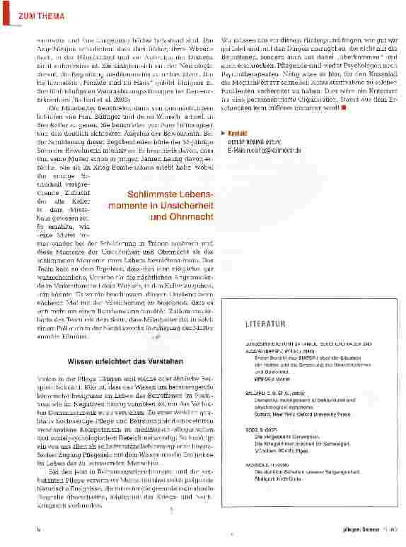 Vorschauseite 3: Damit aus Erschrecken kein Erstarren wird