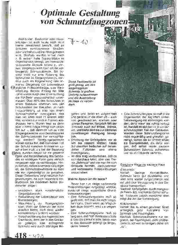 Vorschauseite 1: Optimale Gestaltung von Schmutzfangzonen