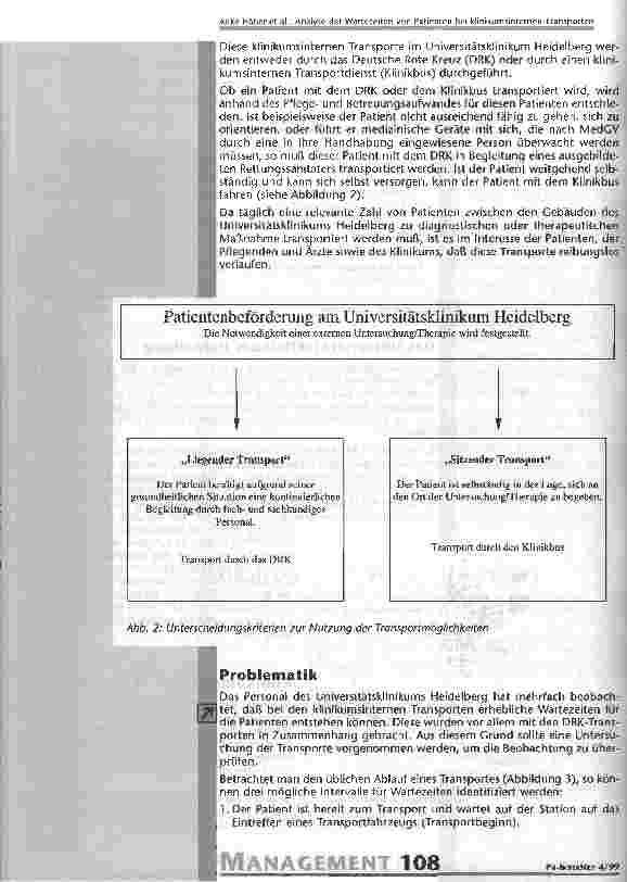 Vorschauseite 3: Analyse der Wartezeiten von Patienten bei klinikumsinternen Transporten