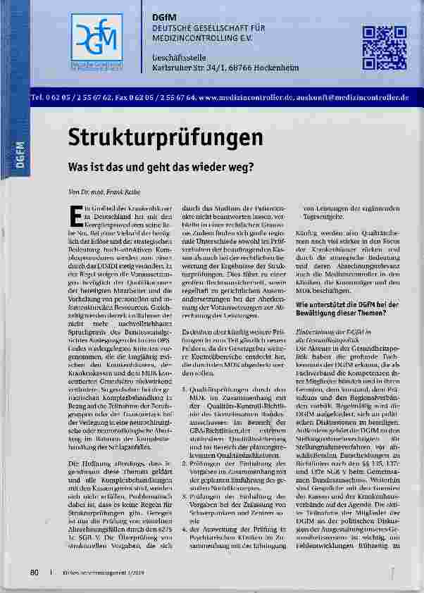 Vorschauseite 1: Strukturprüfungen