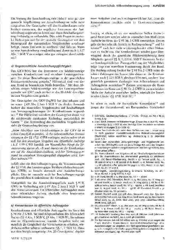 Vorschauseite 3: Hilfsmittelversorgung 2009 - Ausschreibungen und Verhandlungsverträge der Krankenkassen
