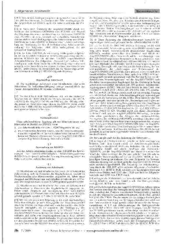 Vorschauseite 3: Allgemeines ArbeitsrechtAuslegung einer Verweisungsklausel - AVR Diakonie - Vertragskontrolle