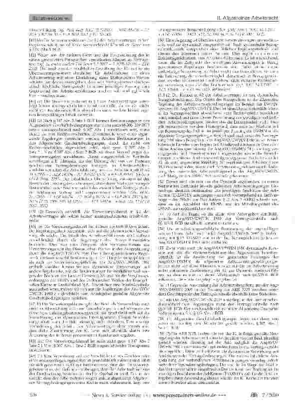 Vorschauseite 4: Allgemeines ArbeitsrechtAuslegung einer Verweisungsklausel - AVR Diakonie - Vertragskontrolle