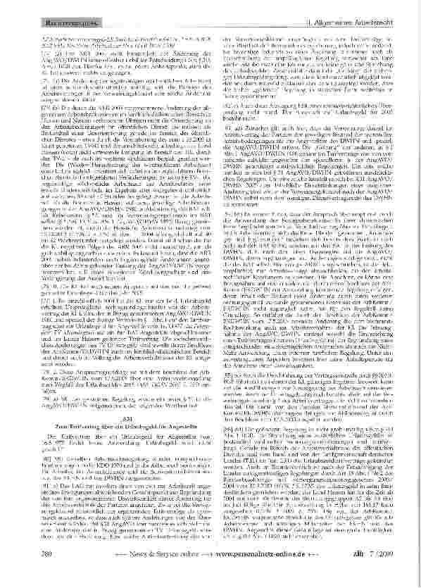Vorschauseite 6: Allgemeines ArbeitsrechtAuslegung einer Verweisungsklausel - AVR Diakonie - Vertragskontrolle