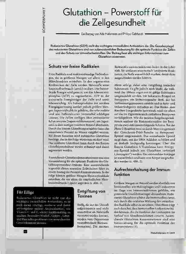 Vorschauseite 1: Glutathion - Powerstoff für die Zellgesundheit