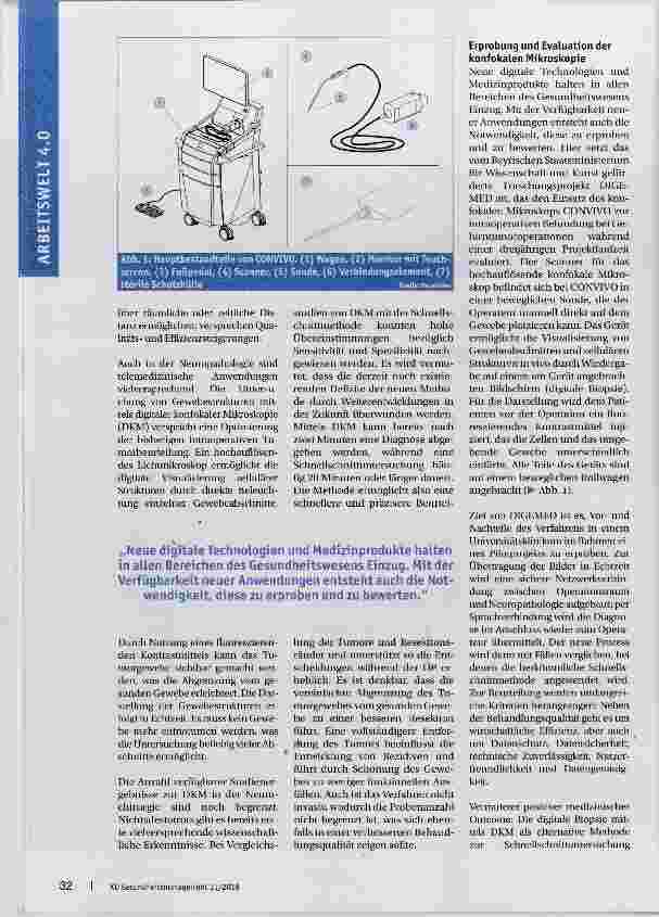 Vorschauseite 2: Digitale Biopsie zur Intra-operativen Tumorbeurteilung