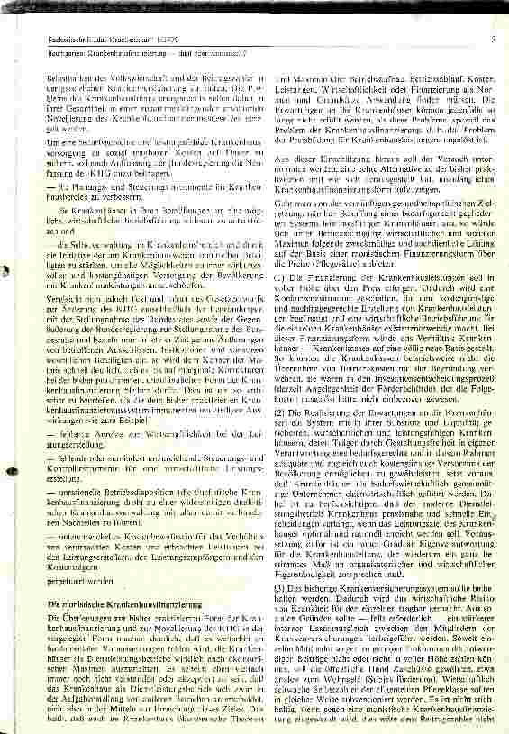 Vorschauseite 3: Krankenhausfinanzierung dual oder moralisch