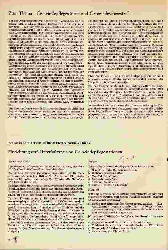 Vorschauseite 1: Einrichtung und Unterhaltung von Gemeindepflegestationen